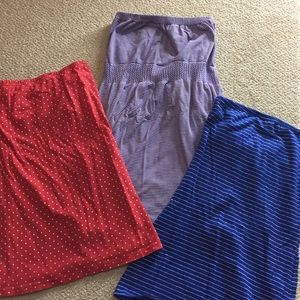 Strapless (tube top) shirts
